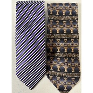 DANI Moda‎ Maschile Tie Mens Silk Handmade Striped Ornate Dress Necktie Formal